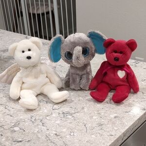 Ty Plush Toys Set - Valentina, Herald And Peanut